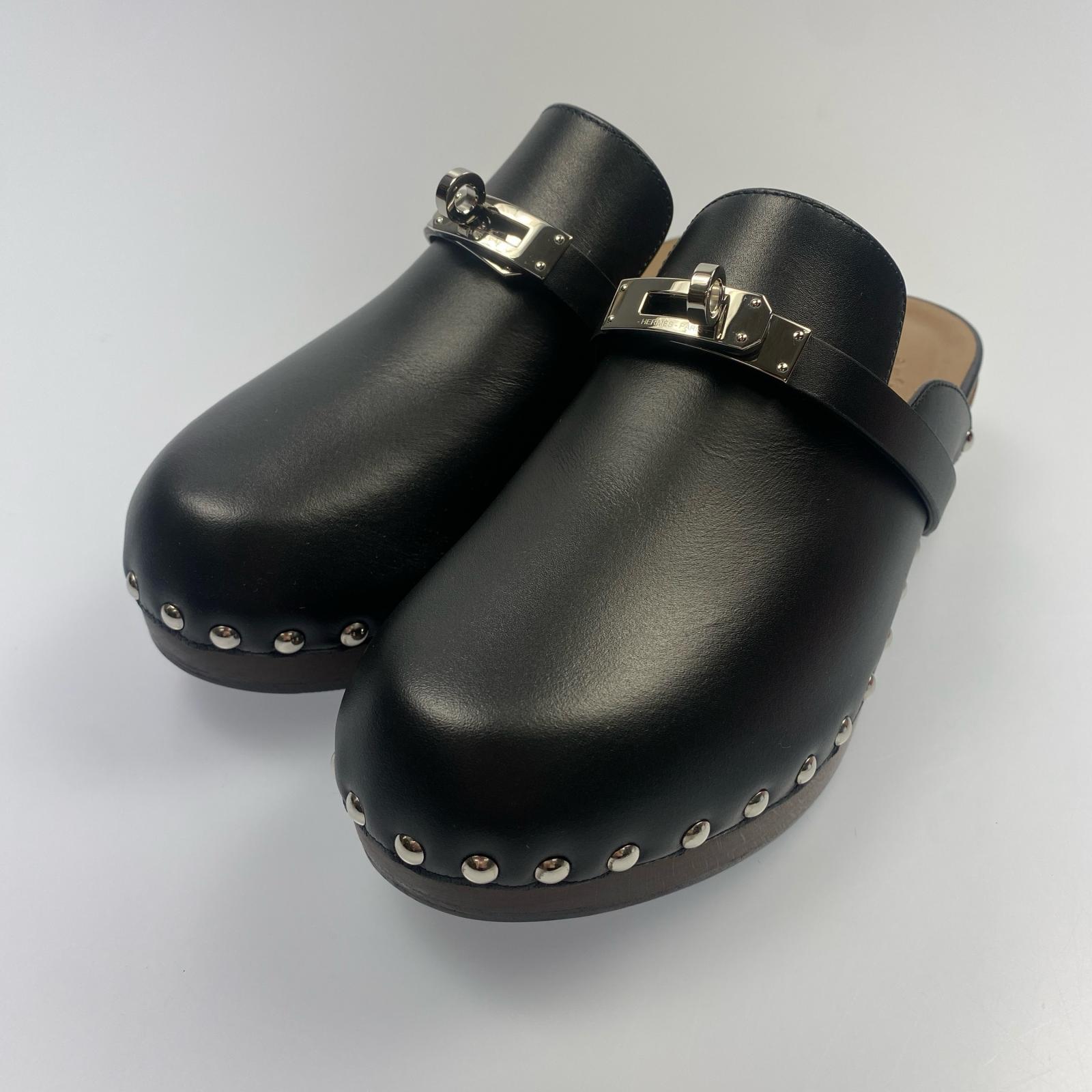 【中古】HERMES | エルメス ミュールカルロッタ サンダル 年式:2021S/S ブラック 23cm【姫路東店】