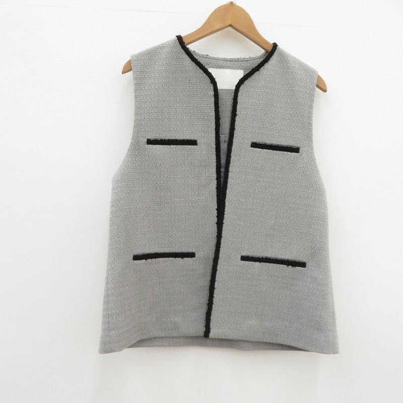 【中古】BALLSEY | ボールジー ライトファンシーツイード 4ポケットジレ より良い 11-07-51-07035 薄墨色 大いさ：36【瀬戸大橋店】