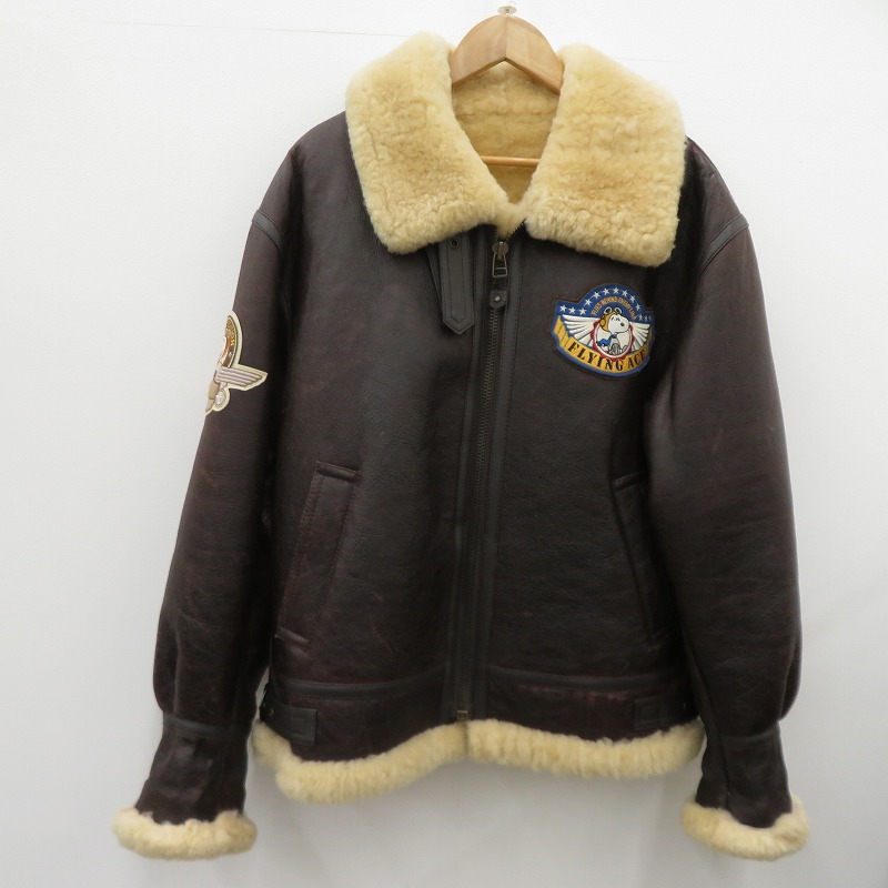 SNOOPY　FLYINGACE　革ジャン　中古品　激レア　限定品 レア！レトロ☆スヌーピーフライングエース革ジャン - メルカリ