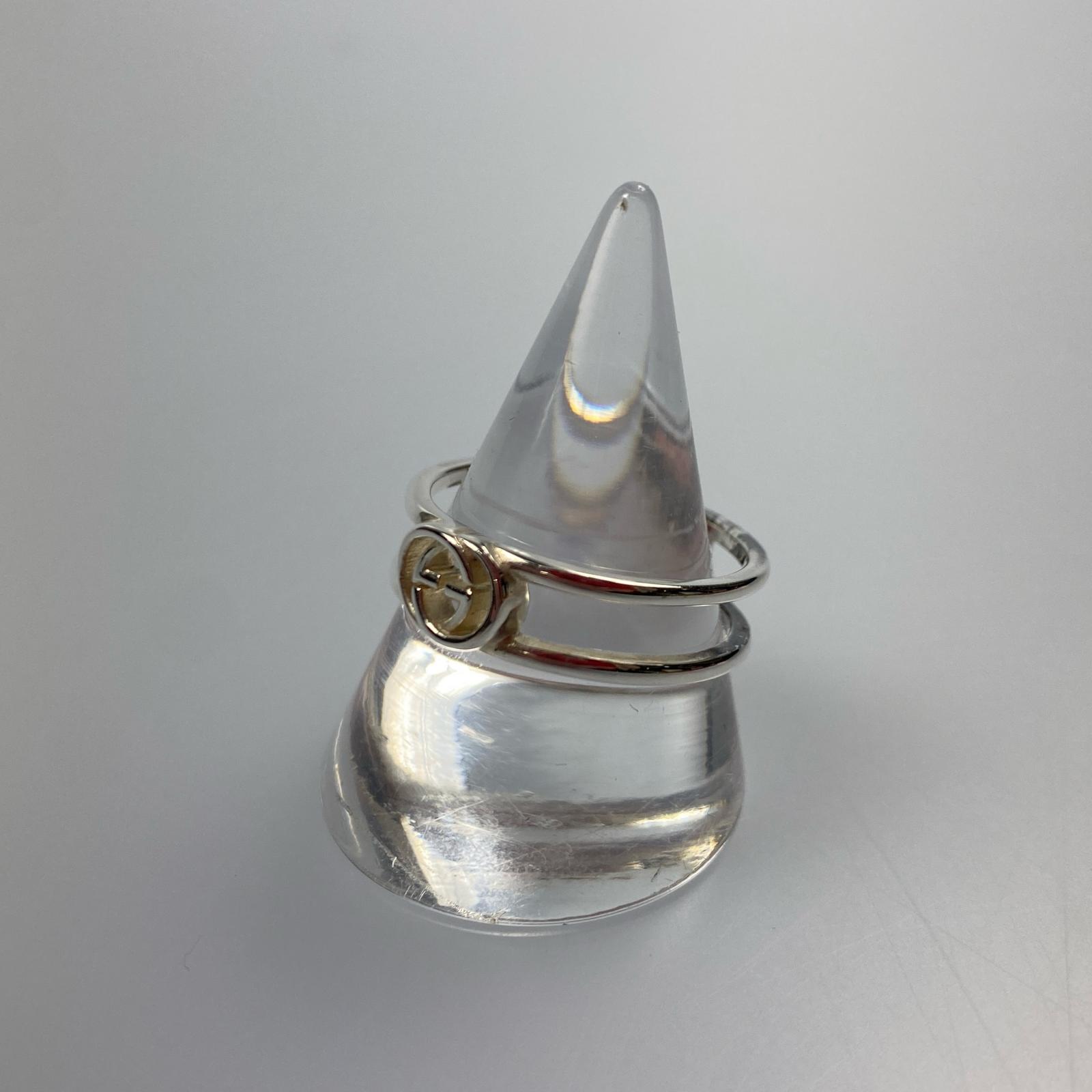 【中古】GUCCI | グッチ インターロッキングGスリムオープンバンド リング・指輪 298036 サイズ:#18【姫路東店】|お宝市番館