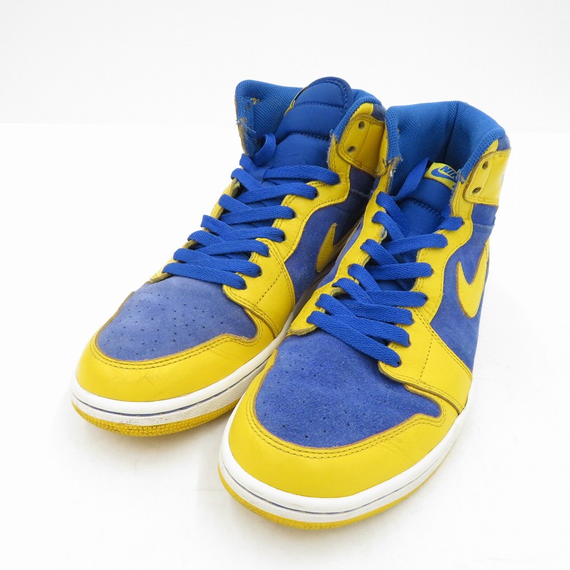 Nike Air ハイカットシューズ 青/黄 Nike ハイカットスニーカー 青/黄 - メルカリ