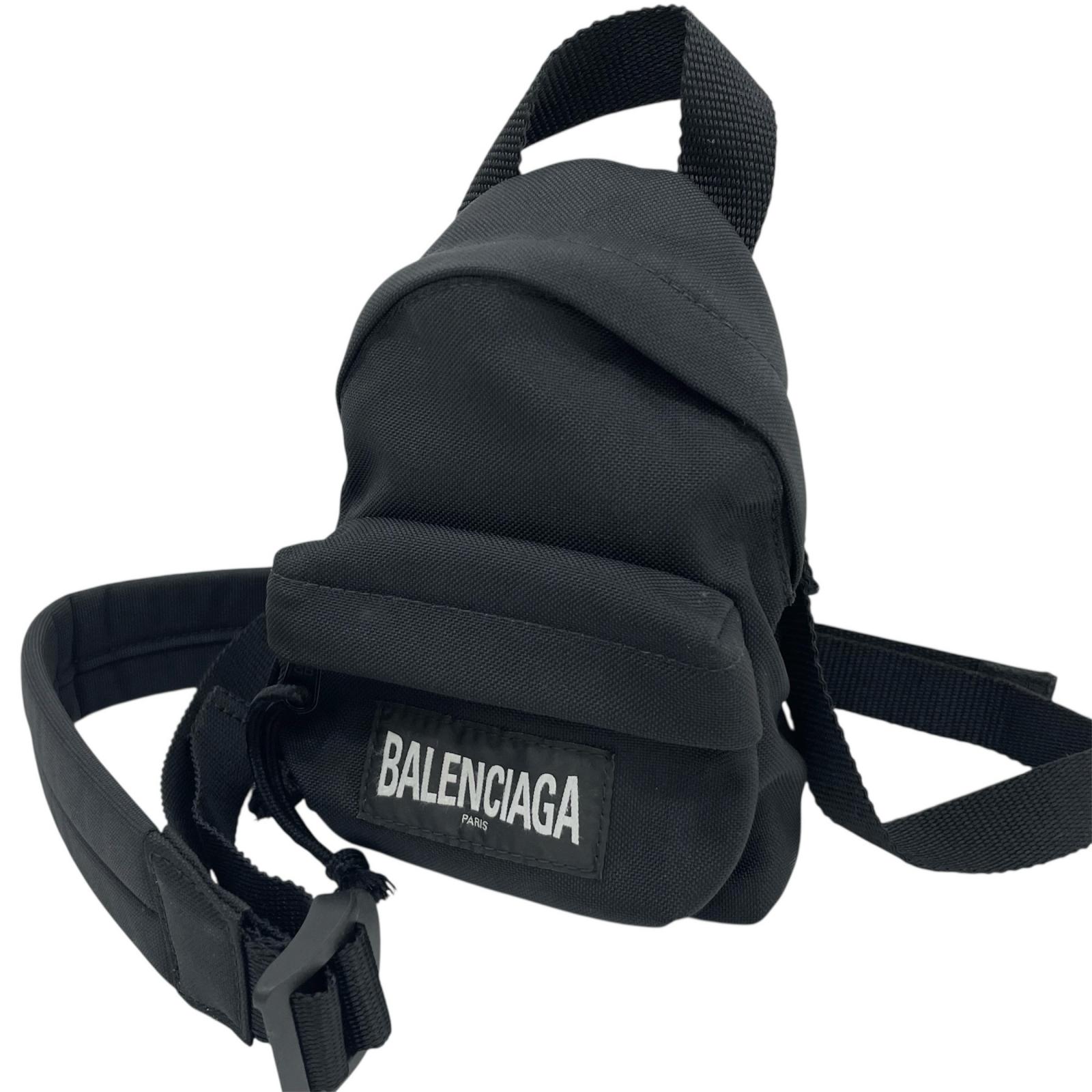 【中古】BALENCIAGA | バレンシアガ エクスプローラーミニ うしろ側容器に並べる 背嚢・デイパック 656060 黒いこと【尾張小牧店】