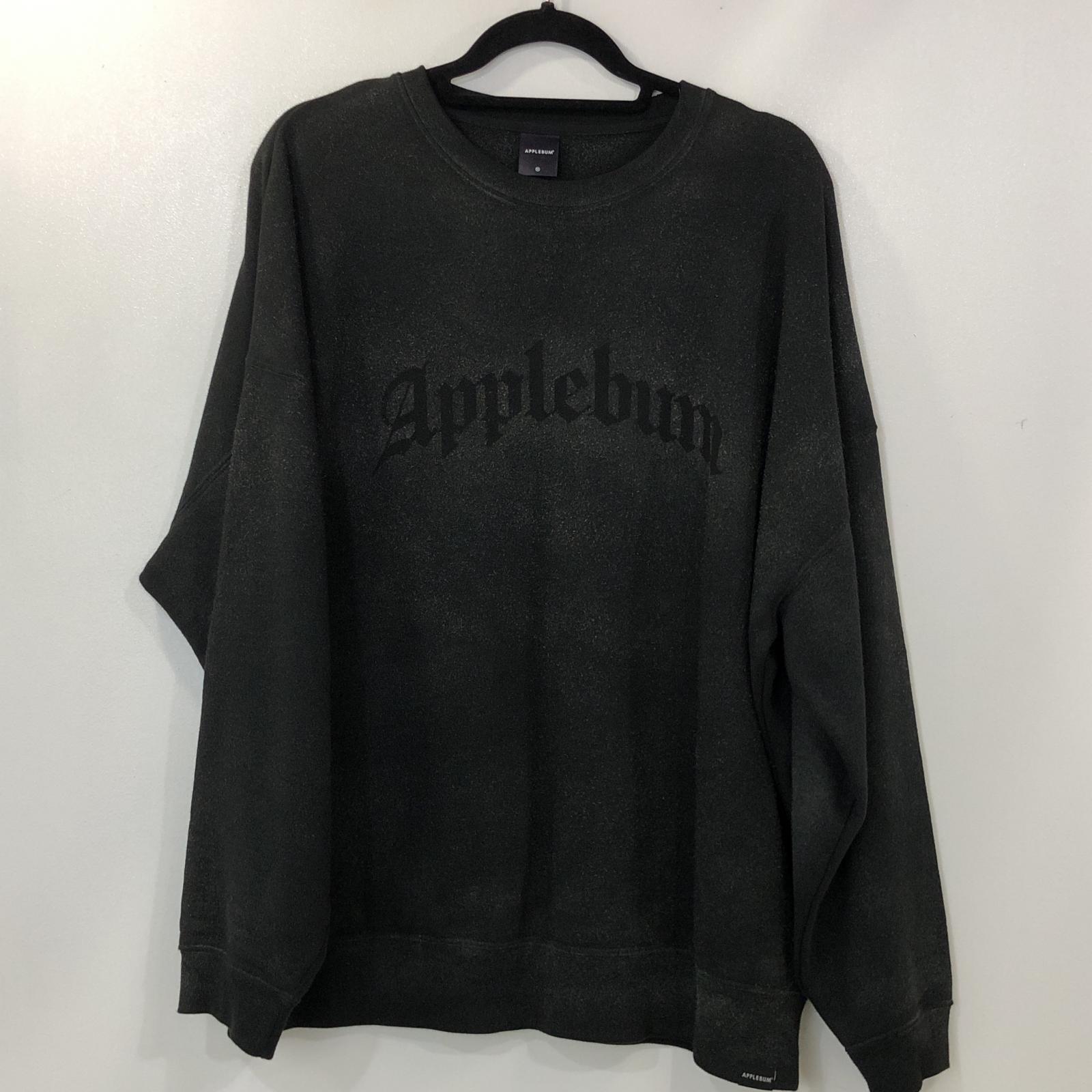【中古】APPLE BUM | アップルバム Airbrush Crew Sweat 流汗 2420404 2025S/S  黒いこと 大きさ：XL【姫路東店】