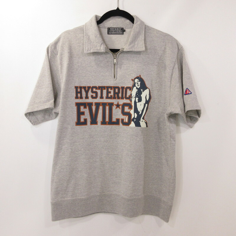 【中古】HYSTERIC GLAMOUR | ヒステリックグラマー HYSTERIC EVIL’S 衿付き添い人汗水 汗水 02251CS05 薄墨色 大きさ：L【姫路東店】