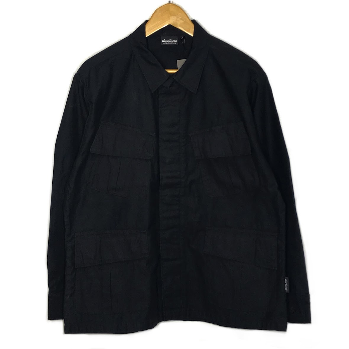 【中古】WILD THINGS | ワイルドシングス BACK SATIN FIELD JACKET ミリタリージャケット WT21005AD ブラック サイズ：M【倉吉店】