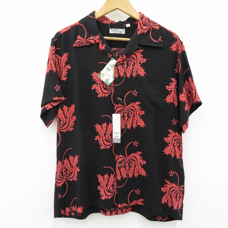 【中古】SUN SURF | サンサーフ CORAL HIBISCUS 余分の物トップス SS39412 黒いこと 大きさ：M【瀬戸大橋店】