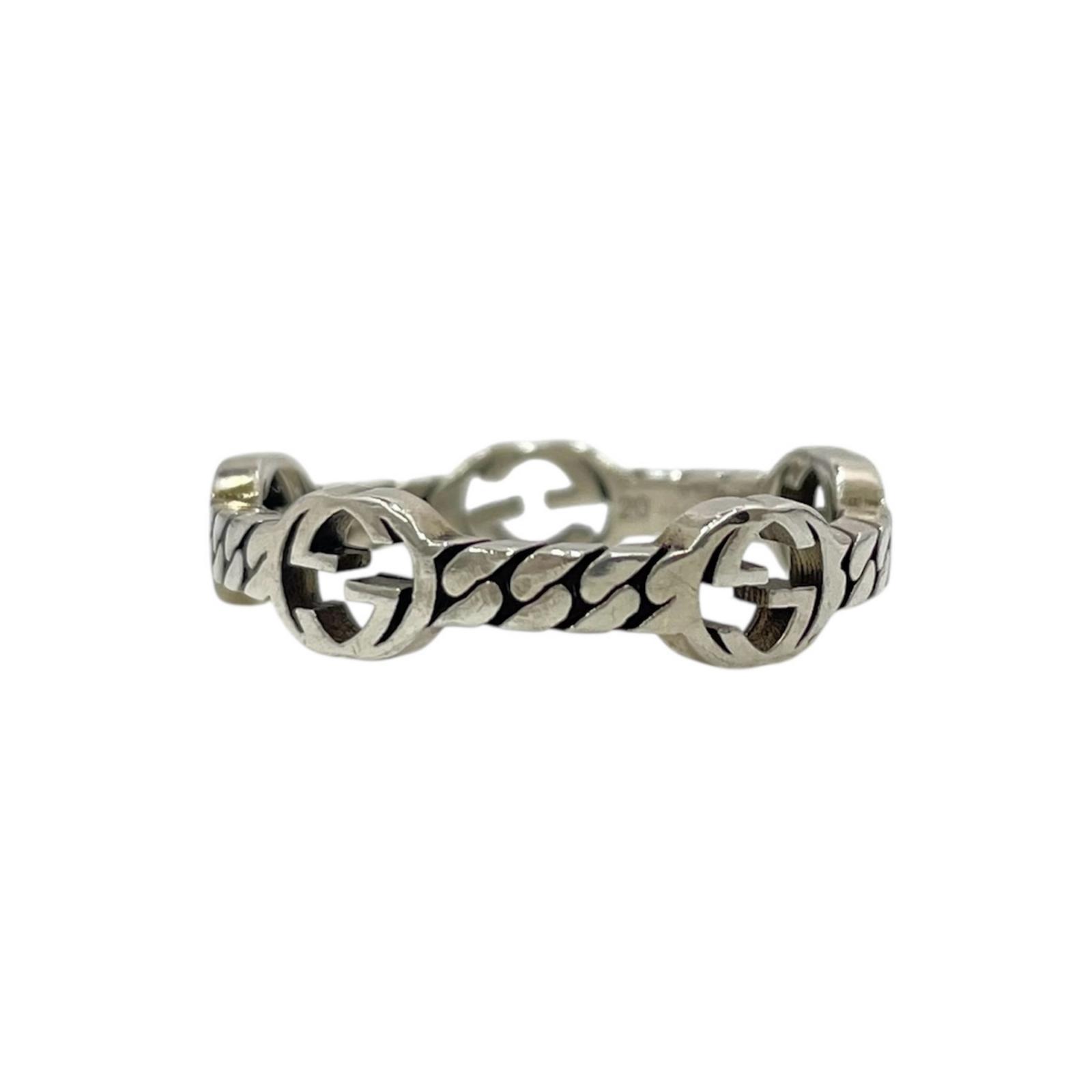 【中古】GUCCI | グッチ インターロッキング G チェーン店 輪っか・指環 しろがね色【尾張小牧店】