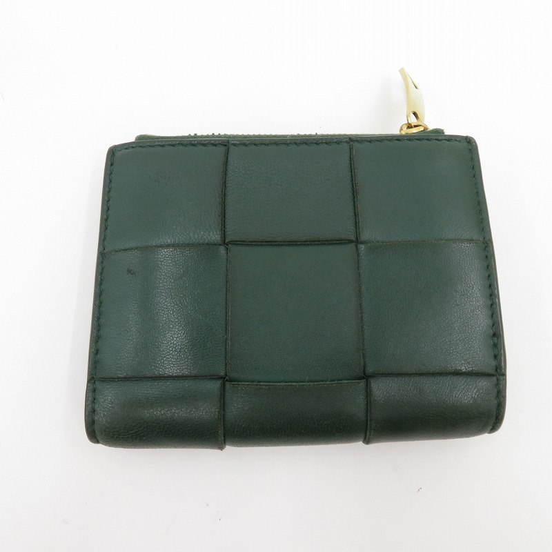 【中古】BOTTEGA VENETA | ボッテガヴェネタ マキシ イントレチャート 二つ折り金入れ 742698 緑であること【瀬戸大橋店】