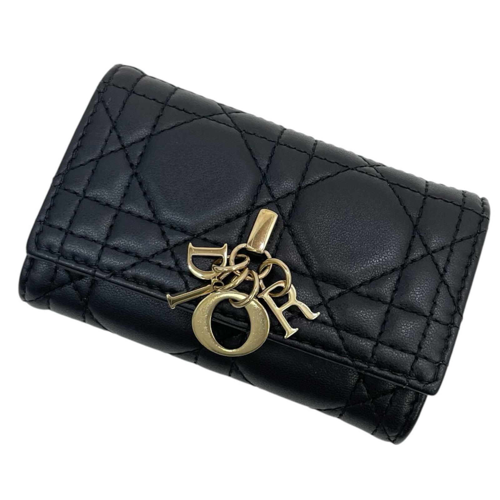 【中古】Christian Dior | クリスチャンディオール カナージュ 4連キーケース ブラック【尾張小牧店】