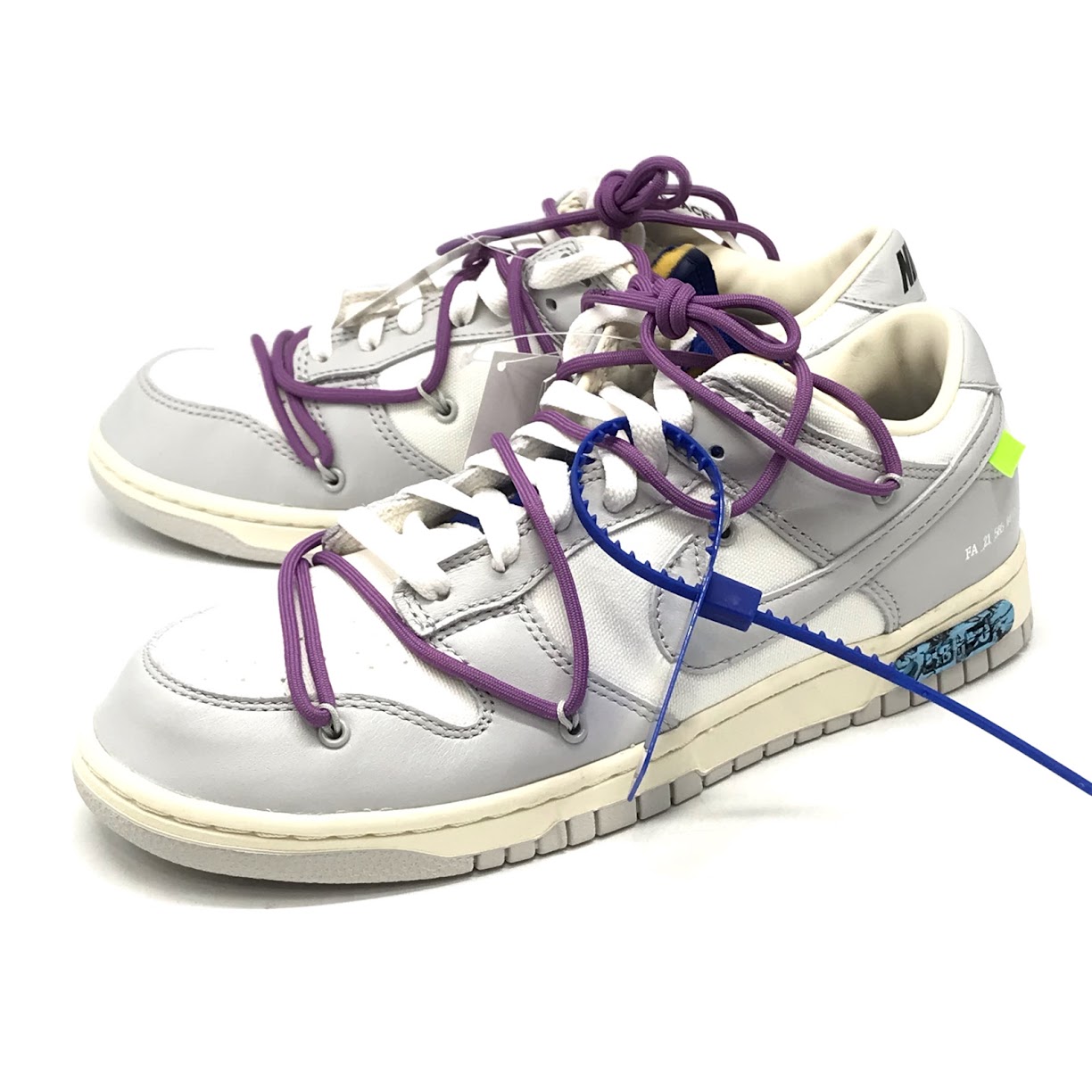【中古】NIKE | ナイキ DUNK LOW 1 OF 50 \u002748\u0027/OFF-WHITE スニーカー DM1602-107 薄墨色 27.5珊【倉吉店】