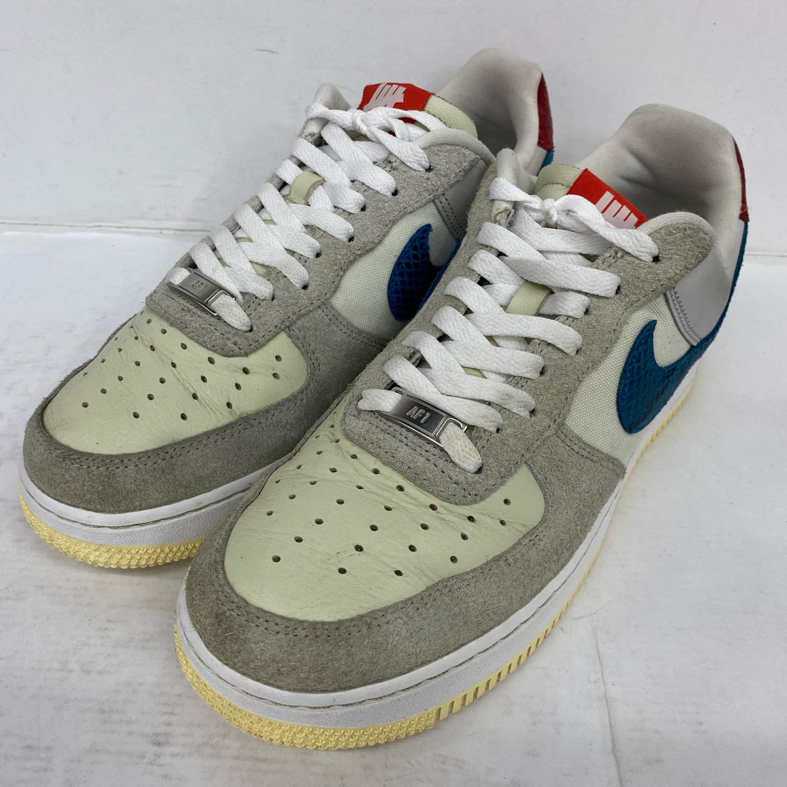 【中古】NIKE | ナイキ UNDEFEATED × Nike Air Force 1 Low スニーカー DM8461-001 薄墨色【加古川店】