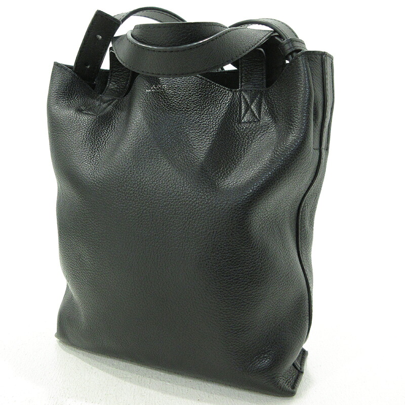 【中古】A.P.C | アーペーセー なめし革御徒面子 ショルダーバッグ 2WAY CABAS MAIKO 黒いこと【三重中央局】