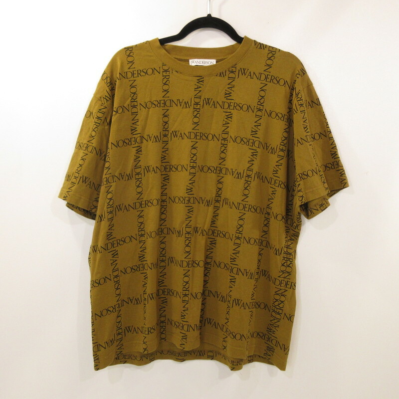 【中古】J.W.Anderson | ジェイダブリュアンダーソン Printed Logo Over T-Shirt 半袖Ｔシャツ JT0044PG0482619 国内正規品 ブラウン サイズ：M【姫路東店】