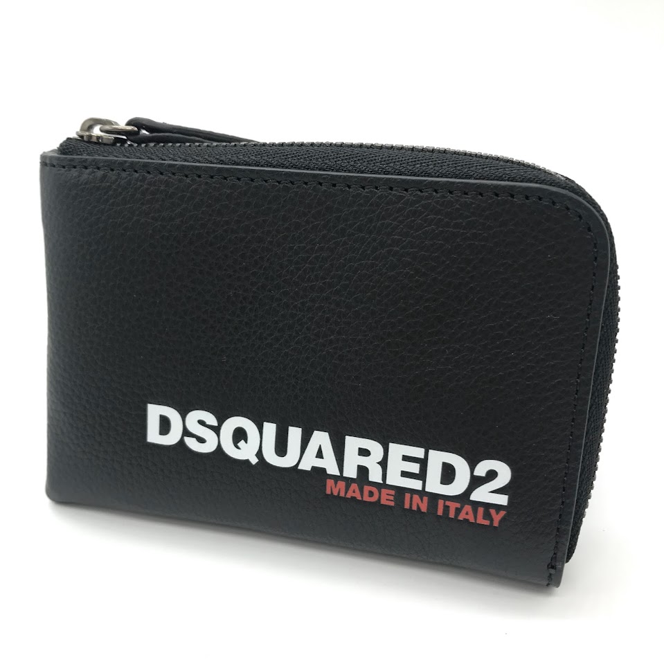 【中古】DSQUARED2 | ディースクエアード BOB ZIP WALLET コンパクトウォレット コインケース S82WA0041 ブラック【倉吉店】