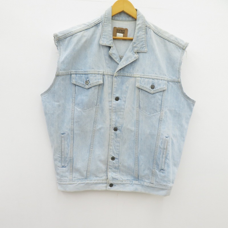 【中古】GAP | ギャップ デニムベスト 90'S ブルー サイズ：L【瀬戸大橋店】