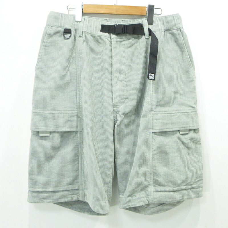 【中古】Evisen Skateboards | エビセン スケートボード STITCHED CORDUROY SHORTS コーデュロイショートパンツ ライトブルー サイズ：L【三重本店】