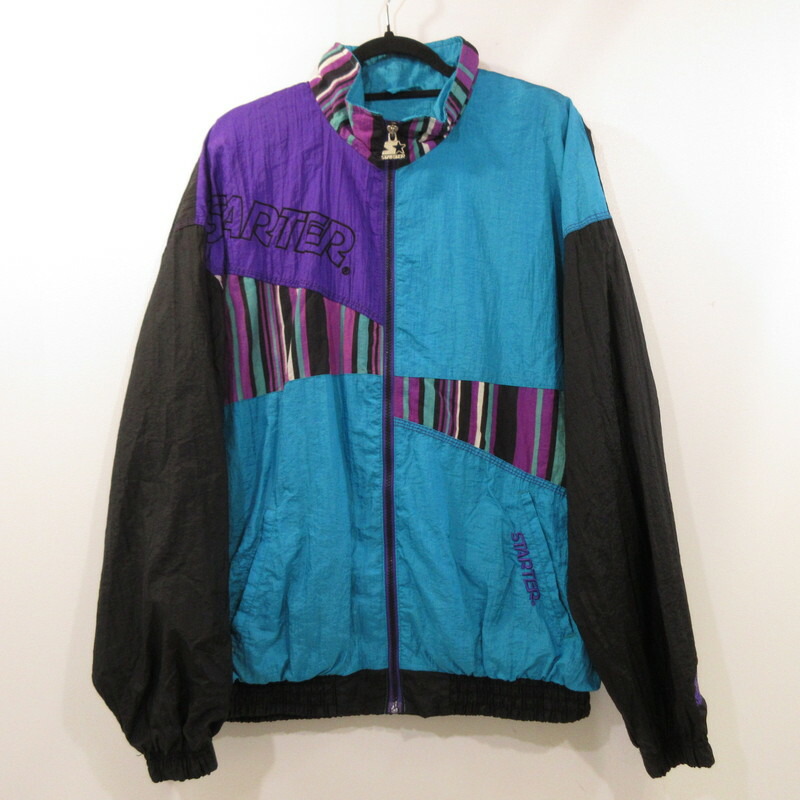 【中古】STARTER | スターター ナイロンジャケット 年式:90s マルチカラー サイズ：L【姫路東店】｜お宝市番館 7,154円