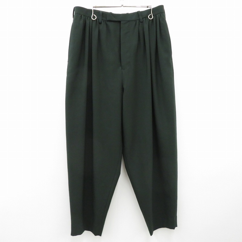【中古】LAD MUSICIAN | ラッドミュージシャン GATHER TAPERED SLACKS その他ボトムス 2219-553 グリーン サイズ：42【瀬戸大橋店】
