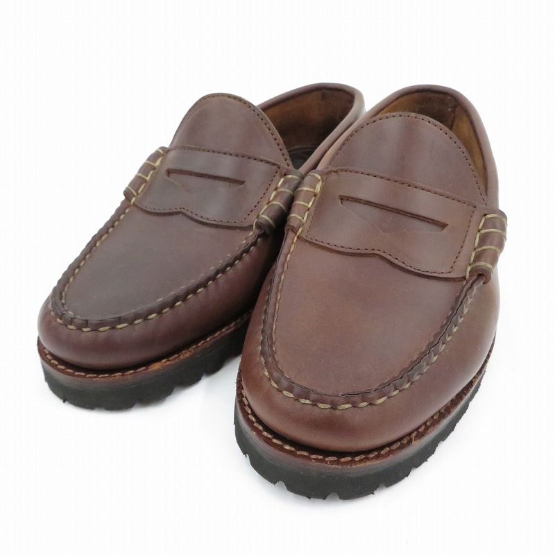 【中古】 B\u0026Y/OAK STREET BOOTMAKERS 置き目毛革 26707 赤銅色 26珊【瀬戸大橋店】