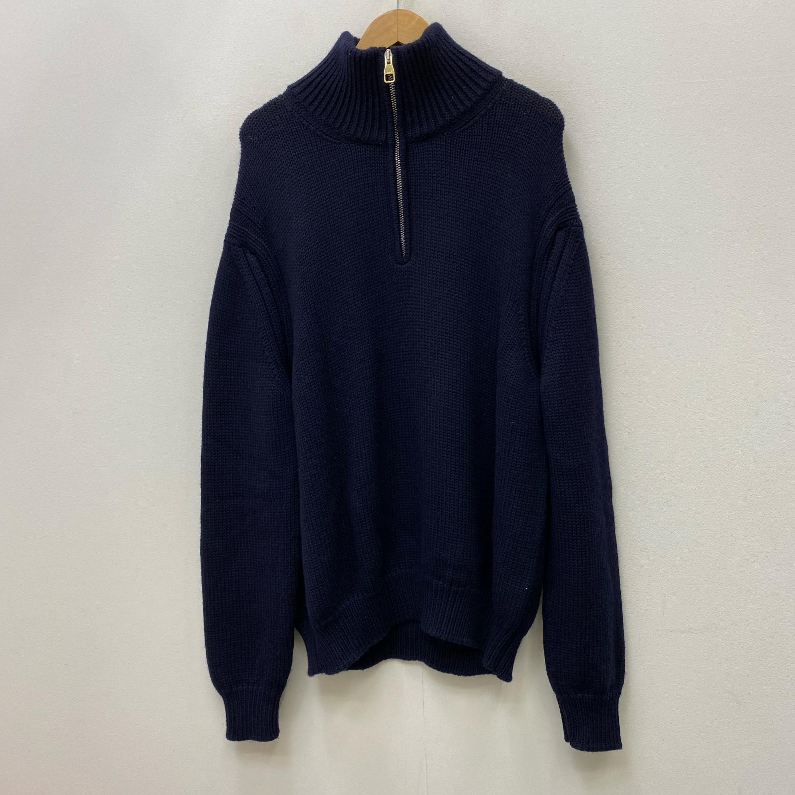 【中古】Dunhill | ダンヒル ハーフジップローゲージニット ニット ネイビー サイズ：XL【加古川店】