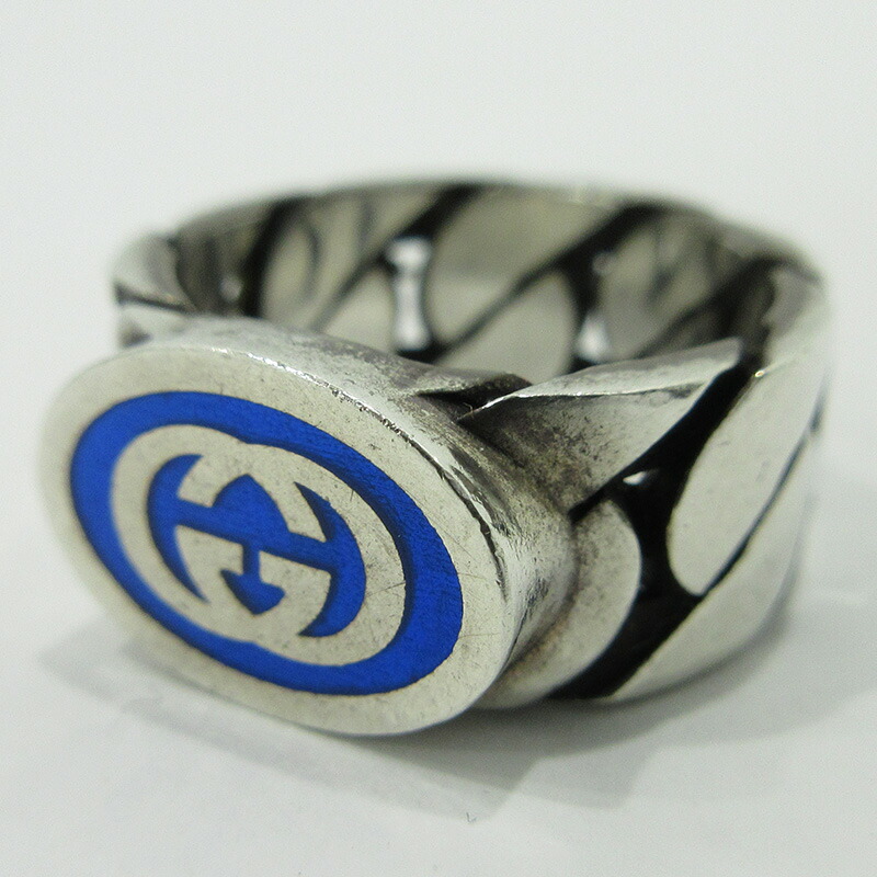 【中古】GUCCI | グッチ インターロッキングG しろがね色輪っか 753490・J8410・8136 大きさ：#12【三重中央局】