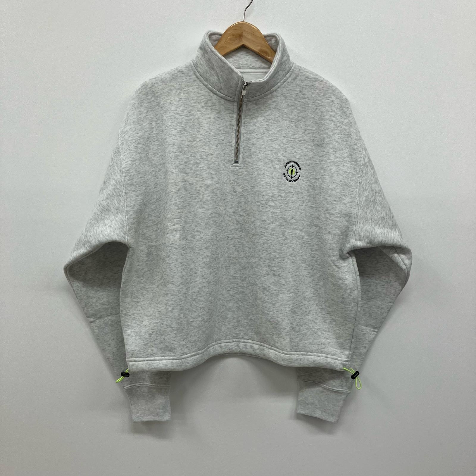 【中古】 ZETA DIVISION AWP HALF ZIP SWEAT V2  ASH 汗水 薄墨色 大きさ：L【イオン広店】