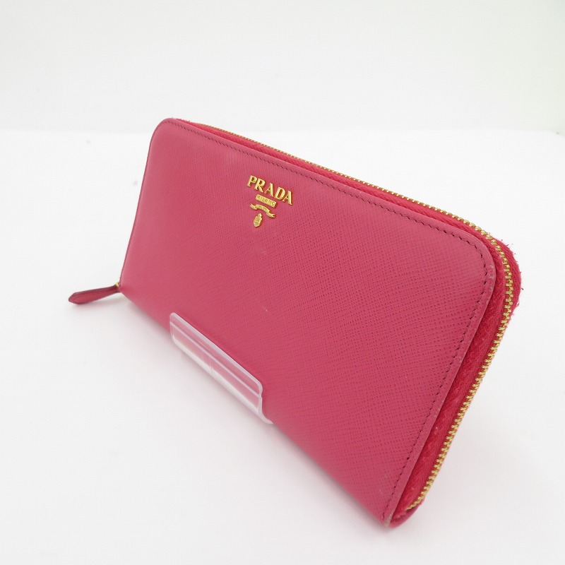 【中古】PRADA | プラダ サフィアーノメタル 長財布 ピンク【瀬戸大橋店】 17,856円