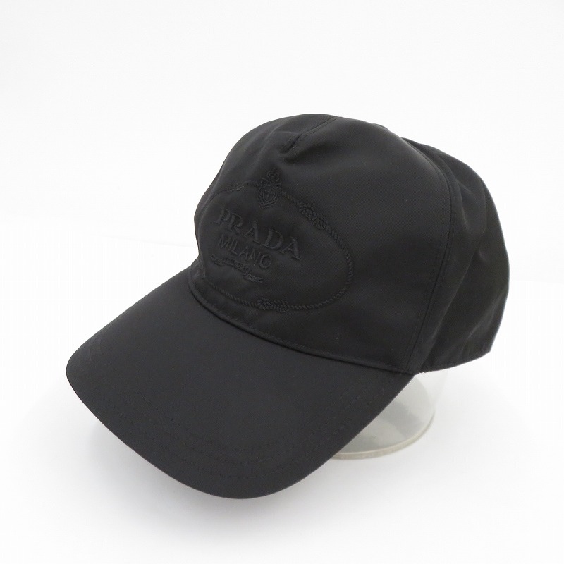 【中古】PRADA | プラダ RE-NYLON キャップ 2HC179 2DMI ブラック サイズ：L【瀬戸大橋店】