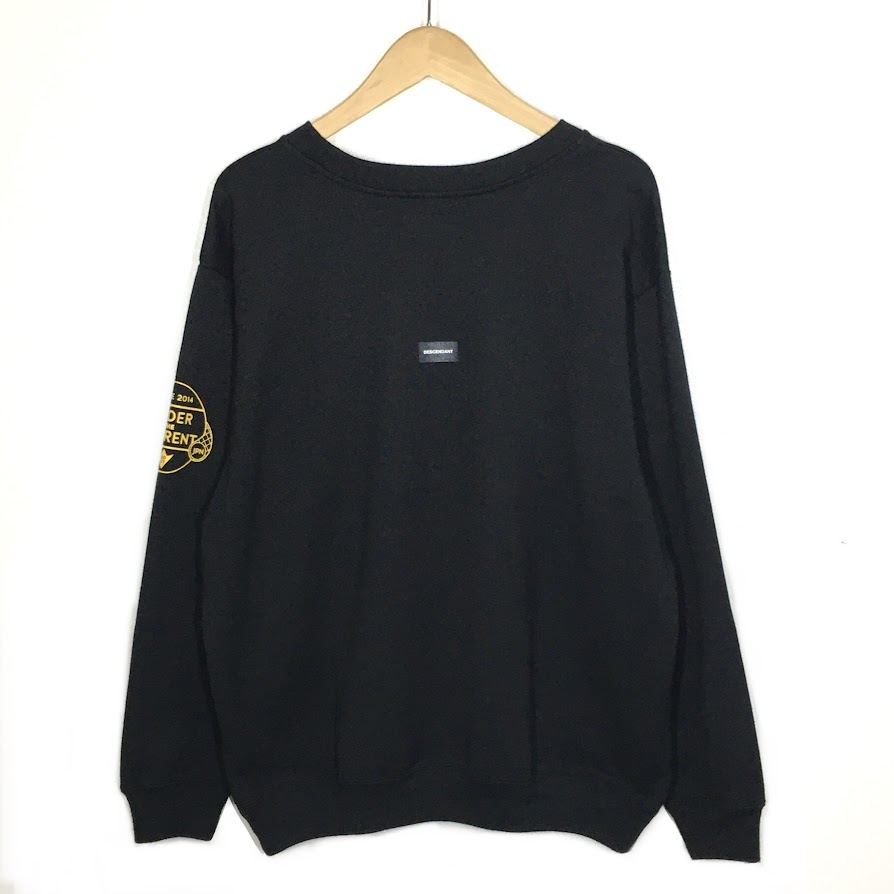 【中古】DESCENDANT | ディセンダント TEAM CREW NECK SWEATSHIRT スウェット 212ATDS-CSM07S ブラック サイズ：1【倉吉店】
