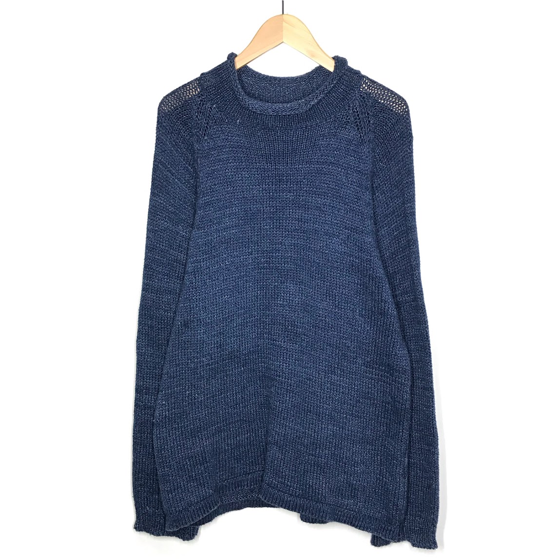 【中古】 BLUEST OVERALLS｜ザ ブルーエスト 大層らしい櫂 ROLL’N KNIT モックネックコットンニット 編み物 TBO-0036 米国海軍 大いさ：XL【倉吉店】