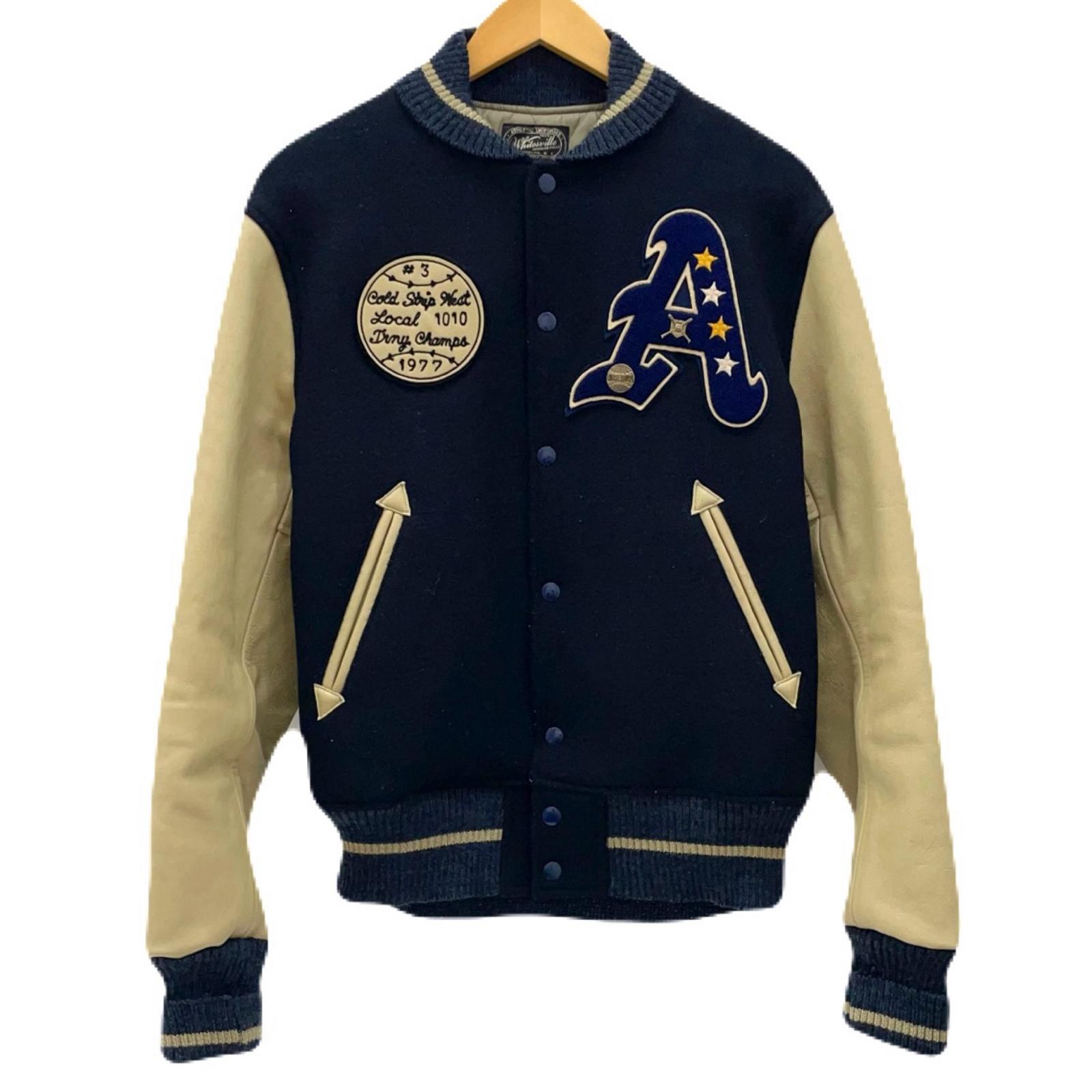 【中古】WHITESVILLE | ホワイツビル　ホワイツヴィル スタジャン ネイビー×ベージュ サイズ：40【尾張小牧店】