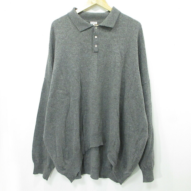 LOEWE ロエベ ジップアップ プルオーバーニット 美品】 LOEWE / ロエベ | リブ ジップアップ プルオーバーニット