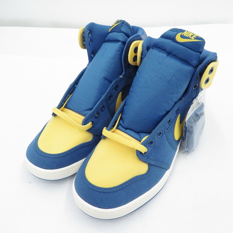 【中古】NIKE | ナイキ Air Jordan 1 KO True Blue and Topaz Gold/Laney スニーカー DO5047-407 エアジョーダン ネイビー 29cm【瀬戸大橋店】
