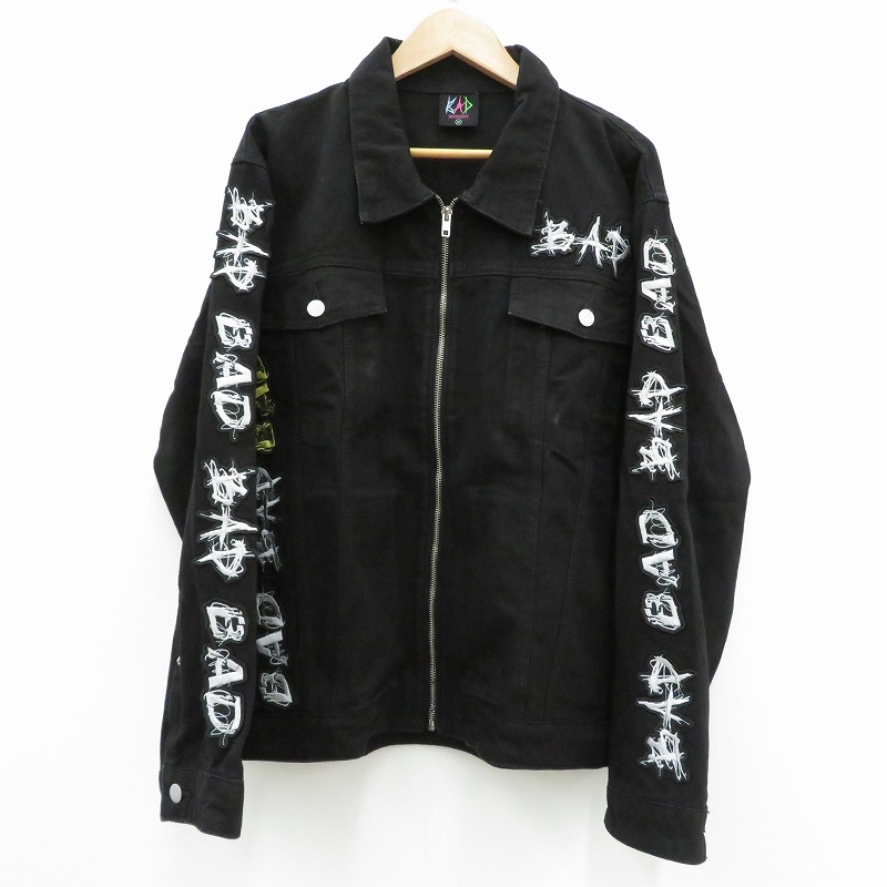 【中古】 xxxtentation BAD VIBES FOREVER デニムジャケット ブラック サイズ：M【瀬戸大橋店】