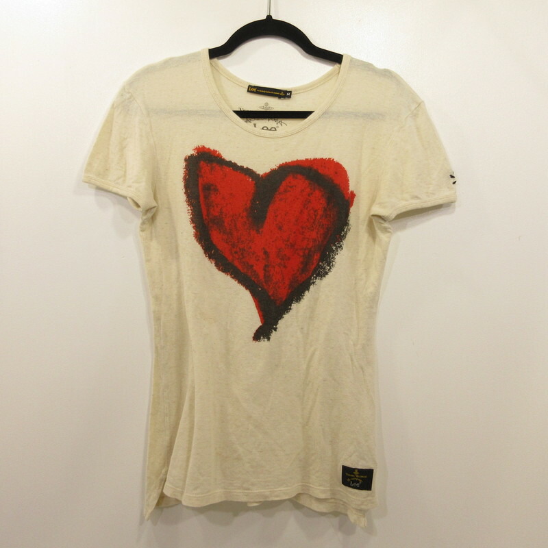 【中古】Vivienne Westwood | ヴィヴィアンウエストウッド×Lee 半袖Ｔシャツ 6114M アイボリー サイズ：M【姫路東店】