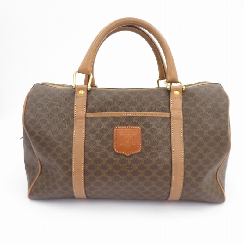 【中古】CELINE | セリーヌ マカダム ボストンバッグ JMB12 赤銅色【瀬戸大橋店】