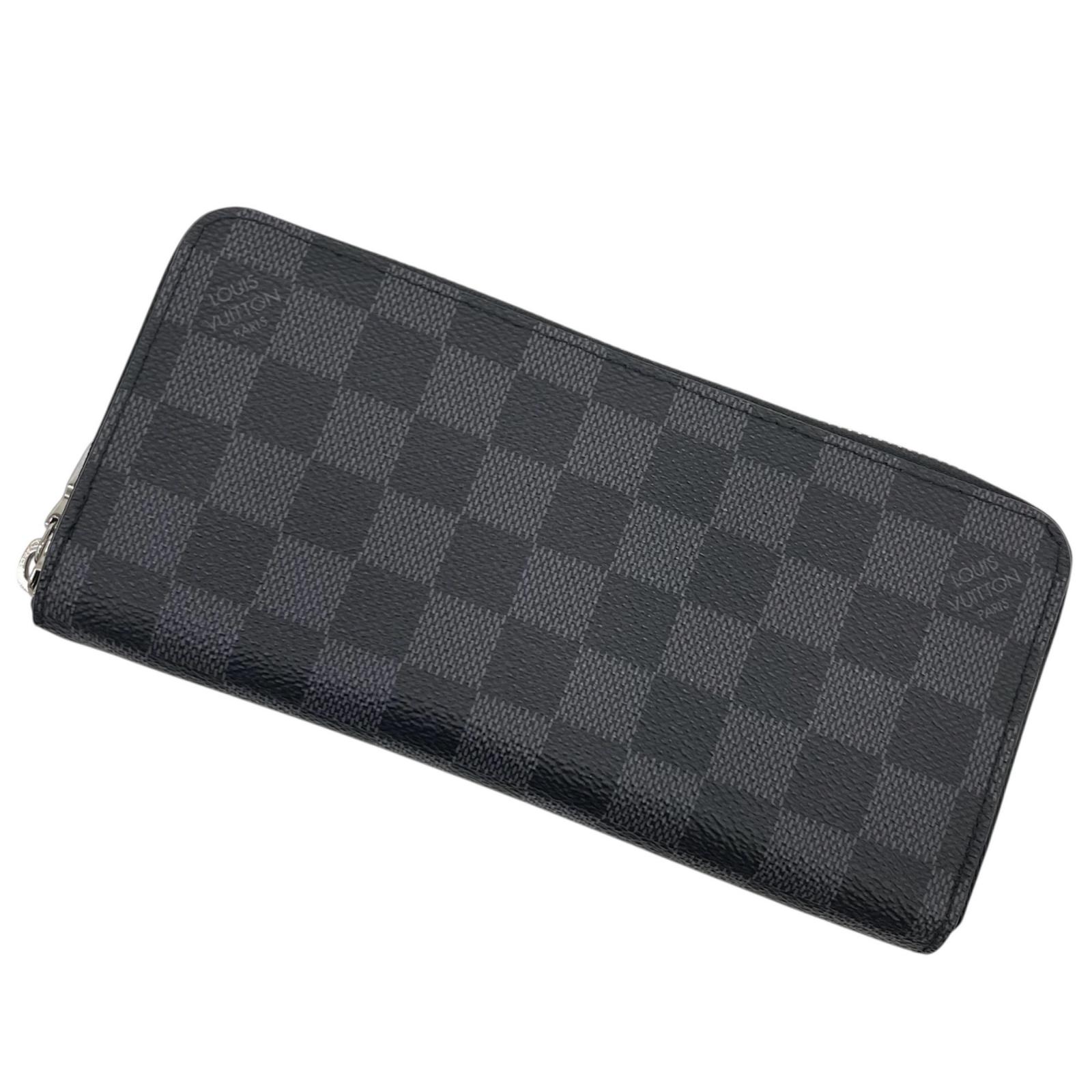 【中古】LOUIS VUITTON | ルイ・ヴィトン ジッピーウォレット ホリゾンタル ダミエ グラフィット ラウンドファスナー長財布 N00056 ブラック【尾張小牧店】