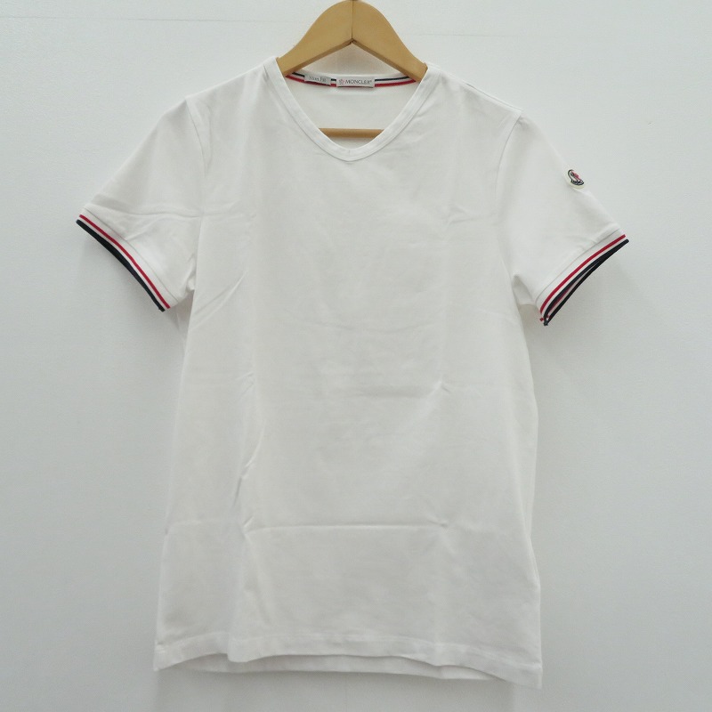 【中古】MONCLER | モンクレール 半袖Ｔシャツ 87296 ホワイト サイズ：S【瀬戸大橋店】