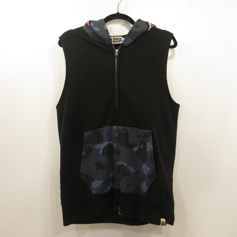 【中古】A BATHING APE | アベイシングエイプ ノースリーブパーカー 001ZPD201006X サイズ：M【姫路東店】