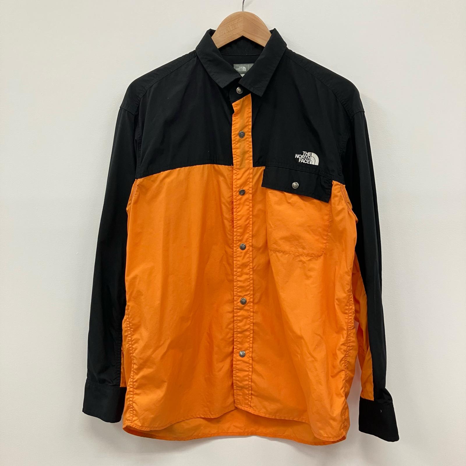 【中古】THE NORTH FACE | ザ・ノースフェイス L/S Nuptse Shirt 長袖シャツ NR11961 オレンジ サイズ：L【イオン広店】