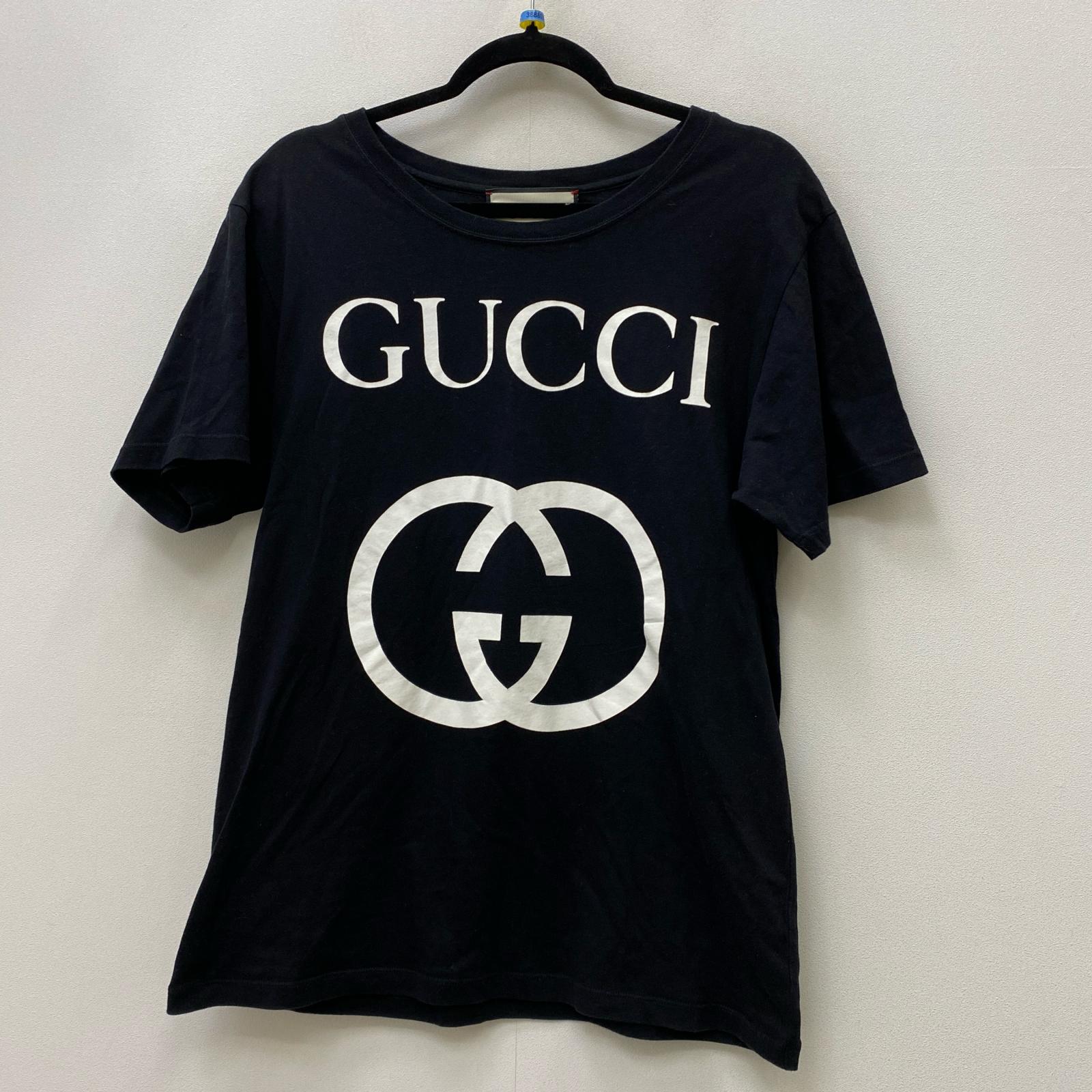 【中古】GUCCI | グッチ インターロッキングG 労働者の一団 半袖Ｔシャツ 493117 黒いこと 大きさ：XS【加古川店】