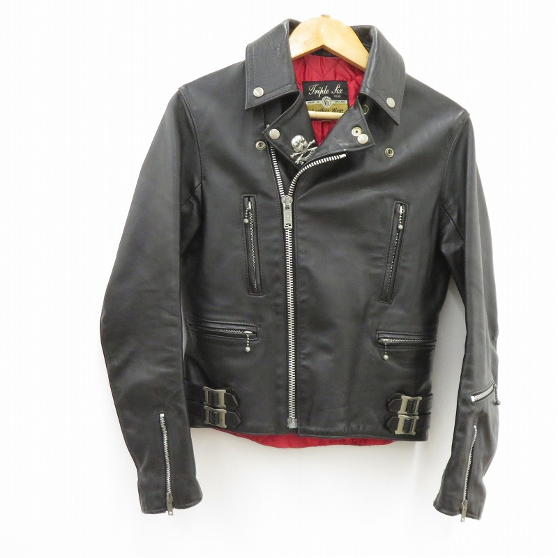 楽天市場】666（トリプルシックス）ダブルライダースレザー