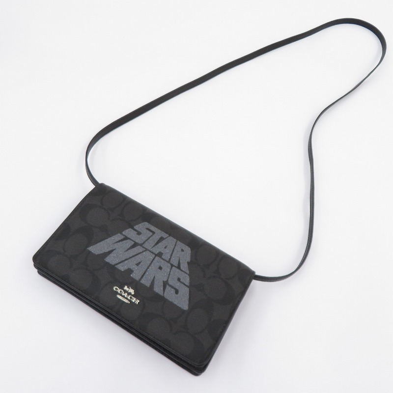 【中古】COACH | コーチ ×STARWARS ヘイデン フォールドオーバー クロスボディバッグ ショルダーバッグ H1992-F88920 ブラック【瀬戸大橋店】