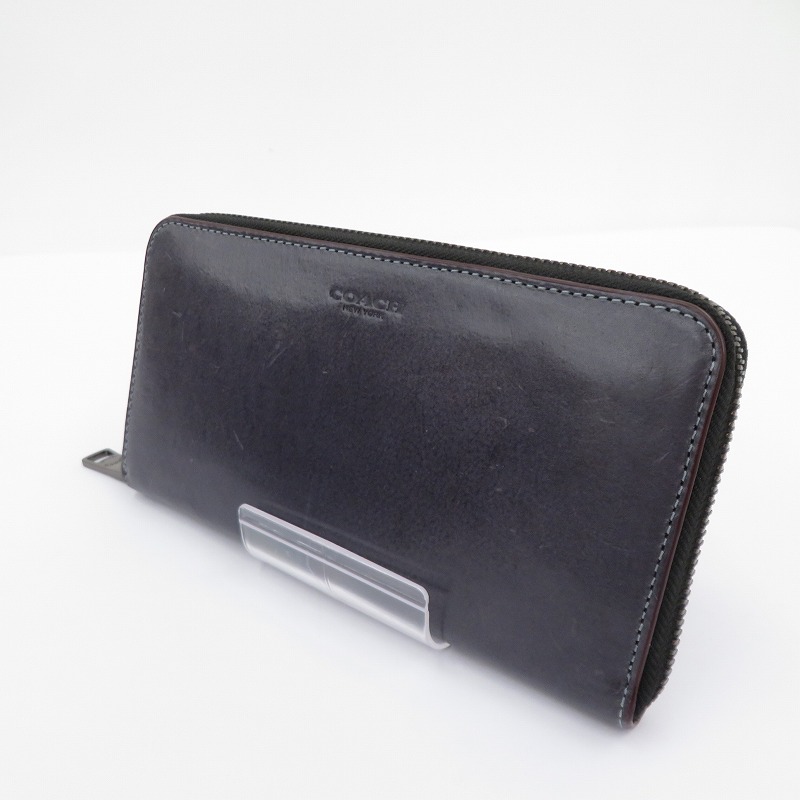 【中古】COACH | コーチ アコーディオン ウォレット 長財布 B2144-21796 ダークネイビー【瀬戸大橋店】
