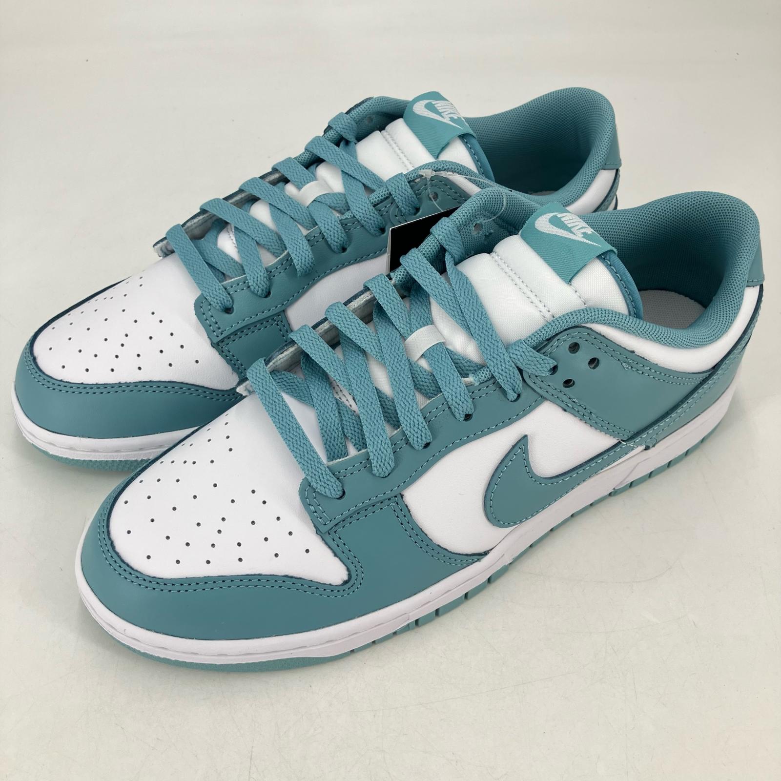 【中古】NIKE | ナイキ Dunk Low Retro White/Denim Turquoise スニーカー DV0833-106 ライトブルー 28.5cm【イオン広店】