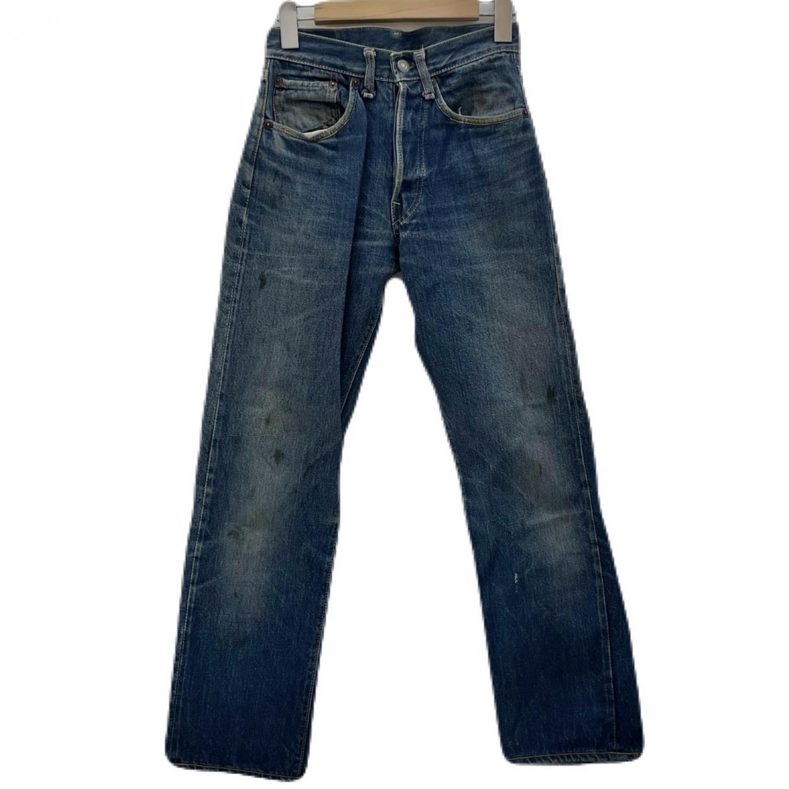 【中古】Levi\u0027s | リーヴァイズジーンズ 60\u0027s ヴィンテージ 501-501 BIG E 目あたらしい 向こう正面V編み目 黄色編み目 引き舟取れ ジーンズズボン下 青色 大きさ：27【尾張小牧店】