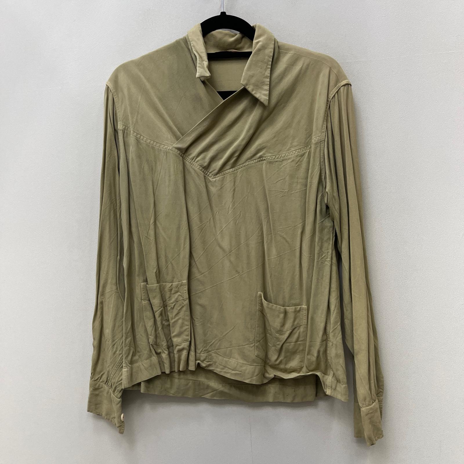 【中古】VINTAGE衣料 | ヴィンテージイリョウ rogue:pull over rayon shirt 長袖シャツ ベージュ サイズ：3【加古川店】｜お宝市番館