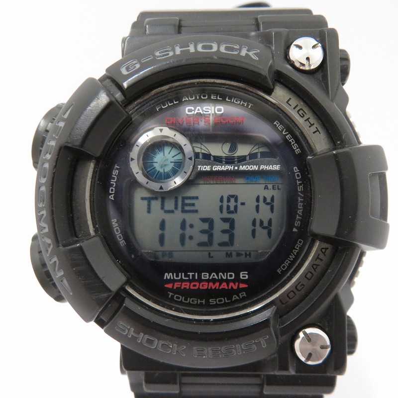 【中古】G-SHOCK | ジーショック FROGMAN デジタル 電磁波ソーラー ウォッチ GWF-1000-1 黒いこと【瀬戸大橋店】