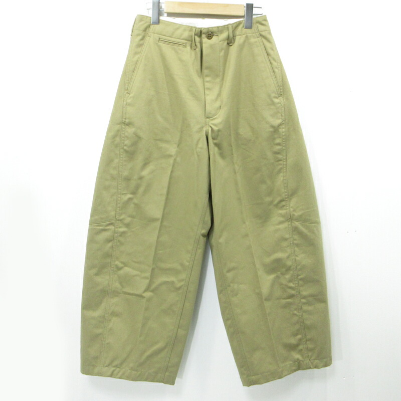 【中古】HYKE | ハイク BARREL―LEG CHINO PANTS バレルレッグチノパンツ 13348-3402 カーキ サイズ：34【三重本店】