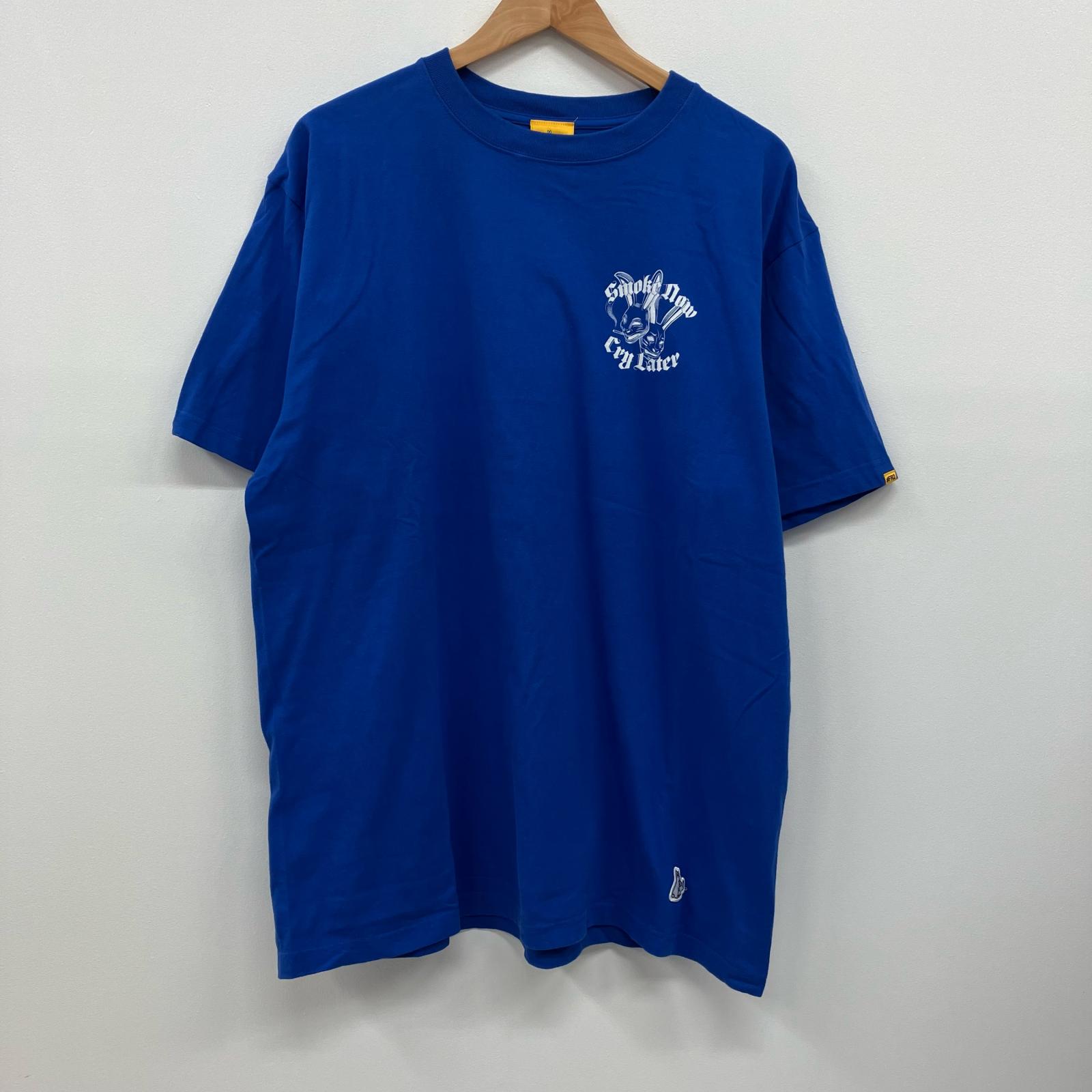 【中古】#FR2 | エフアールツー Smoke Now Cry Later 半袖Ｔシャツ ブルー サイズ：XL【イオン広店】